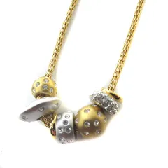 スワロフスキー SWAROVSKI ネックレス ペンダント ボール クリスタル ゴールドカラー シルバーカラー 