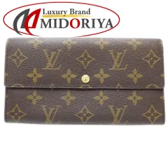 LOUIS VUITTON ルイヴィトン モノグラム 長財布 ポルトモネクレディ M61725 ブラウン/181387【中古】