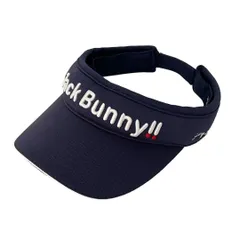 JackBunny!! ジャックバニー サンバイザー 紺 立体ロゴ  刺繍