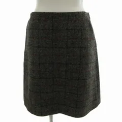 マッキントッシュフィロソフィー MACKINTOSH PHILOSOPHY 美品 Harris Tweed チェックスカート ひざ丈 ウール 36 S グレー /FT