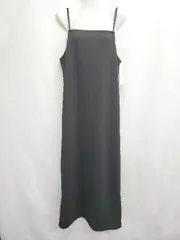 ◇ ◎ ●未使用● ⊂ Onf オンフ コットン100% ロング丈 キャミソール ワンピース サイズ36 ブラック レディース E  【1507010010450】