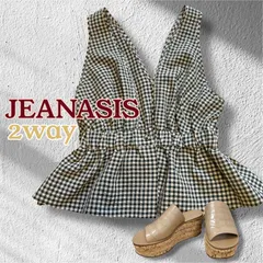 【新品】JEANASIS  ジーナシス　チェックジャガードペプラムベスト　2way オールシーズン