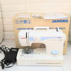 【JANOME/ジャノメ】電動ミシン JN-508DX型 ホワイト 通電･動作確認済み 箱･取説･保証書･フットコントローラー付き/mik0199