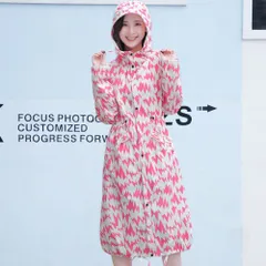 ☆ ピンク×ホワイト ☆ XLサイズ ☆ レインコート おしゃれ pmyraincoat003 レインコート レディース メンズ レインウェア コート ウインドブレーカー アウター カッパ 合羽 雨具 自転車 おしゃれ かわいい 通学 通勤 撥水 はっ水 軽量