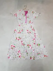 ZARA(ザラ) 花 ワンピース M ジャパンヴィンテージ森ガールギャル姫軽ロリスワンガールスタイル