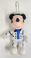 東京ディズニーランド ぬいぐるみバッジ CLUB MOUSE BEAT ミッキー(白ラメ/青) 2021