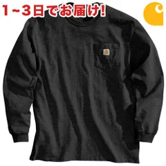 【新品】カーハート Tシャツ 長袖 ロゴ ポケT Carhartt Tシャツ K126 クルーネック ヘビーウェイト ポケット付き ロンT アメカジ ストリート メンズ