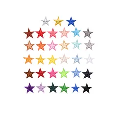 【ラスト1点】ミシン手芸 ミニワッペン DIY服 男の子 女の子 アップリケ 可愛い装飾 アイロン 星 星 ワッペン 刺繍 スター カラフル 33色セット YFFSFDC