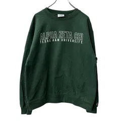 Champion ロゴスウェット トレーナー L グリーン チャンピオン スウェットカットソー カレッジ トップス 古着卸 アメリカ仕入 a709-5276