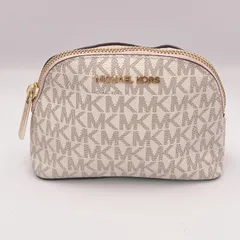 【中古品】美品正規品★マイケルコース★MICHAEL KORS★ JET SET TRAVEL トラベルポーチ ミディアム - MKシグネチャー