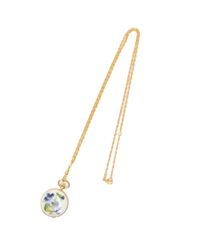 美品 ブッフェラー 懐中時計 花モチーフ クオーツ レディース BUCHERER