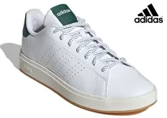 アディダス JH8620 adidas ADVANCOURT BASE 2.0 U メンズスニーカー ローカットスニーカー 紐靴 ひも靴 紳士 アドバンコート ベース 2.0 靴 フットウェアホワイト/フットウェアホワイト/カレッジグリーン 白
