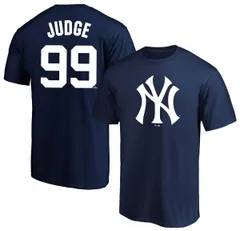【送料無料】 ファナティクス メンズ Tシャツ トップス MLB Adult New York Yankees Navy Aaron Judge #99 Big and Tall T-Shirt