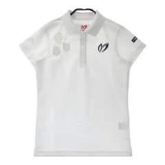 サイズ：0 MASTER BUNNY EDITION マスターバニーエディション  フロント刺繍 半袖ポロシャツ  ホワイト系 [240101454705] ゴルフウェア レディース ストスト