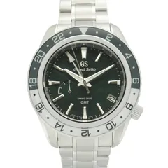 セイコー SEIKO 腕時計 グランドセイコー スプリングドライブ GMT SBGE295 グリーン ステンレススチール グランドセイコー スプリングドライブ GMT メンズ Used A