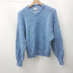 ◇ ⊇ アングリッド シンプル 長袖 ニットセーター サイズF ブルー系 レディース E  【1505290039574】