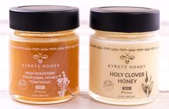 2本セット ＜キルギスの白いはちみつホーリークローバーハニー＆トクトグル高原の百花蜜＞