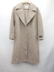 ◇ ◎ nano universe ナノ ユニバース ウール混 シンプル ラップ巻き 長袖 ガウンコート サイズ 36 ブラウン レディース P  【1304100016640】