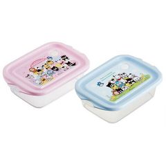 タマ＆フレンズ×サンリオキャラクターズ 抗菌 シールボックス 500ml 2個セット 保存容器 弁当箱 フードコンテナ スケーター