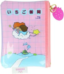キキララ　リトルツインスターズ ポーチ ミニ いちご新聞５０周年柄