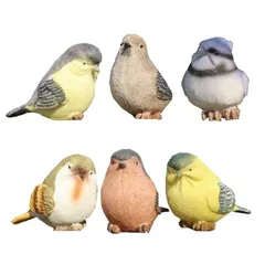 【新品】 MedianField 【 小鳥 置物 6個 セット 】 ガーデニング 置物 雑貨 庭 庭園 ガーデニング雑貨 動物 鳥 英国風 インテリア おしゃれ かわいい ガーデン (小鳥 セット) 1