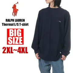 【新品・未使用】【ビッグサイズ】【クルーズネイビー】ラルフローレン 長袖 Tシャツ メンズ USAモデル POLO RALPH LAUREN サーマル ロンT 大きいサイズ ゆったり アメカジ カジュアル ブランド 2XL 3XL 4XL