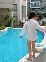 キッズ 水着 女の子 子供 ワンピース水着 90 100 110 120 130 140 かわいい 子供用 キッズ水着 子供水着 ガールズ ワンピース 長袖 スイムウエア プール フリル 幼稚園 保育園 小学生 ttWZ339