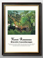 14154アンリ ルソー エキゾチックな風景 A3 サイズ ポスター アート おしゃれ 絵画 インテリア 北欧 イラスト マット紙 艶消し アートパネル 額 フレーム デザイン 壁掛け ギフト 新築祝い ディスプレイ