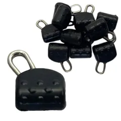 MONOSTORE スライドパーツ 釣り リング フック 魚 グロー タイラバ スイベル タングステン 回転ビーズ ブラック 20個 [ブラック 20個]