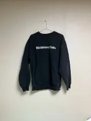 美品✨thisisneverthat トレーナー　スウェット　ロゴ刺繍　黒　L thisisneverthat トレーナー スウェット T-Logo Crewneck メンズ