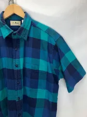 80年代 L.L.Bean チェック　半袖シャツ　COOL WEAVE MADE IN USA  06051912 01