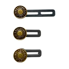 3個 ジーンズ ウエスト 延長 ボタン アジャスター 調整器具 ジーパン デニム