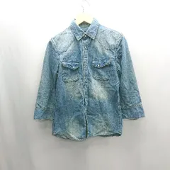 ◇ ⊂ nano universe ナノ ユニバース デニム 長袖 シャツジャケット サイズM ブルー系 レディース E  【1502060002936】