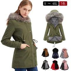 フライトジャケット ボア モッズコート 裏起毛 ミリタリーコート レディース コート ロング丈 フード付き 暖かい 冬 アウター トレンチコート 中綿コート ミリタリージャケット 防寒 中綿 ロング #wxn02335