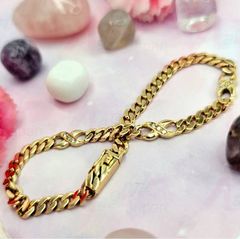 K18YG ダイヤモンドブレスレット 0.1ct 10.42g 18cm