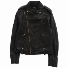 2297【美品】L'ALLURE ドゥーズィエムクラス ライダースジャケット L'ALLURE ドゥーズィエムクラス 馬革 ダブルライダース