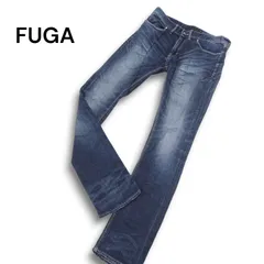 FUGA 加工デニムパンツ　ブラック　46 フーガ FUGA スキニーデニムパンツ メンズ 46 – ブランド古着