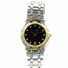 稼働美品■GUCCI グッチ 9000L 黒文字盤 コンビカラー〜美品 稼働美品□GUCCI グッチ 9000L 黒文字盤 コンビカラー〜美品