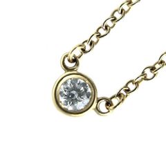 ティファニー ネックレス レディース エルサペレッティ バイザヤード シングル ペンダント ジュエリー アクセサリー 1Pダイヤ 750YG TIFFANY&Co. K18イエローゴールド    ダイヤモンド0.05ct ゴールド 約1.8g 美品【中古品】