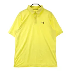 サイズ：XL UNDER ARMOUR アンダーアーマー 1290143 半袖ポロシャツ プリント  イエロー系 [240101423412] ゴルフウェア メンズ ストスト