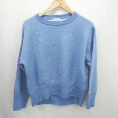 ◇ ⊇ LOWRYSFARM ローリーズファーム シンプル系 長袖 ニットウェア サイズＦ ブルー系 レディース メンズ E  【1507160023386】