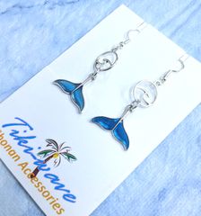 ハワイアンピアス  ディープブルーカラー ホエールテール & サークルウエーブ A-237