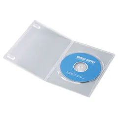 サンワサプライ DVD-TU1-10CLN スリムDVDトールケース 1枚収納・10枚セット・クリア DVDTU110CLN【沖縄離島販売不可】