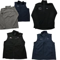古着卸 まとめ売り パタゴニア フリース 5枚セット (メンズ M /L /XL ) ハーフジップ ベスト フルジップ 刺 中古 古着 NB8753