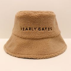 パーリーゲイツ　ボア　ハット　リバーシブルハット　秋冬用　ベージュボア×ブラック