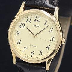 未使用級/電池交換済】SEIKO ALBA クォーツ ローマ数字 稼働品 - メルカリ