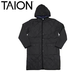 TAION (タイオン) 1062CI-LONG  シティ パイピングフード ロングダウンコート TA027 全3色 BLACK L
