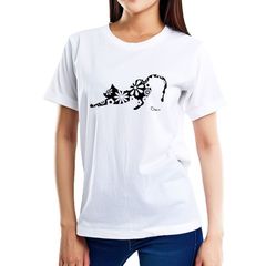 Tシャツ 半袖 カットソー トップス メンズ レディース ユニセックス オシャレ 花柄 猫 CAT ワンポイント シルエットフラワーキャット S/S TEE ホワイト 白 HNNK