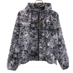 未使用 UNDER ARMOUR アンダーアーマー 未使用 総柄 トレーニング ウインドブレーカー MD 黒×白 裏メッシュ タグ付き レディース 古着
