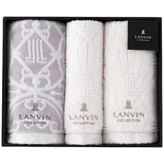 【新品】昭和西川 ランバン フェイス・ウォッシュタオルセット グレー 22709-23940-938(グレー)